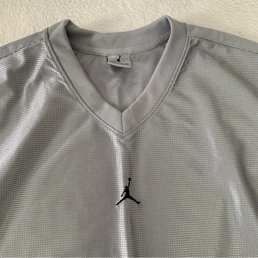 Men’s XL NIKE AIR JORDAN Black Gray Mesh Sleeveless Basketball Jersey Tank Top